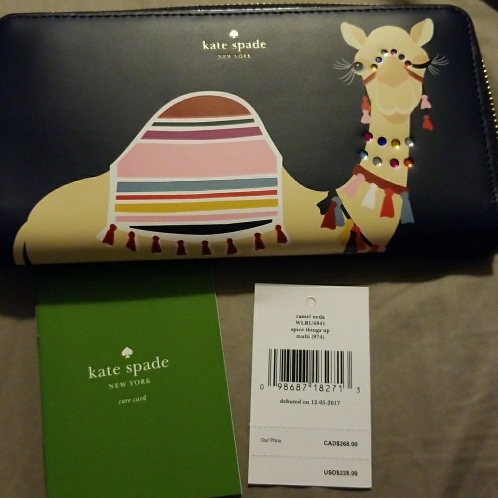 Kate spade camel NEDA wallet NWT